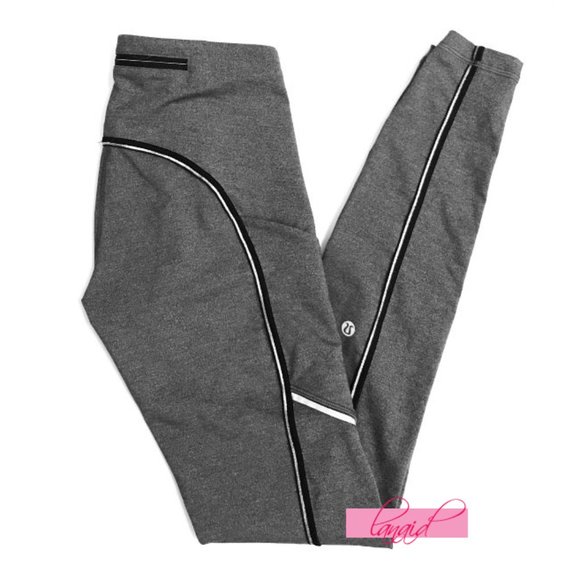 Lululemon Speed Up Tight *Metallic 28" Heathered Black Reflective Skinny Pants 4 - Picture 8 of 12